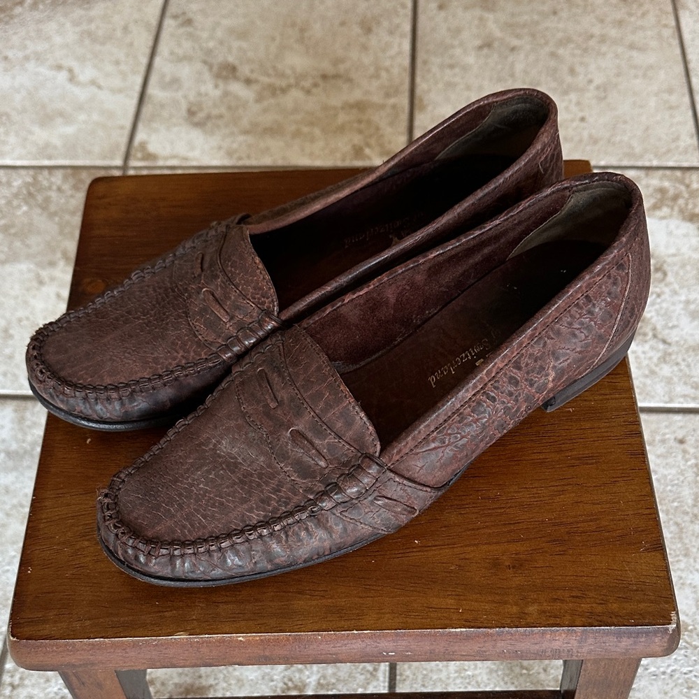 Bally Dark Brown Leather Slip-On Loafers